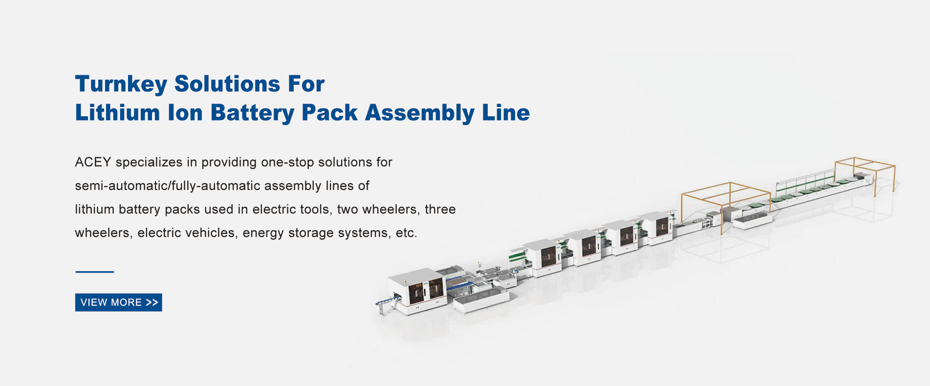 Automatic battery pack assembly line